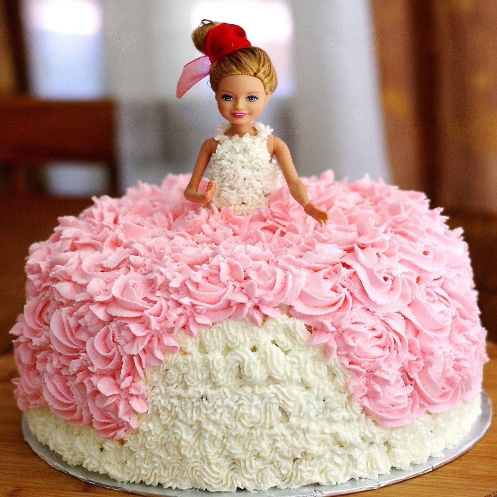 Order Blue Barbie Theme Cake Online, Price Rs.3299 | FlowerAura