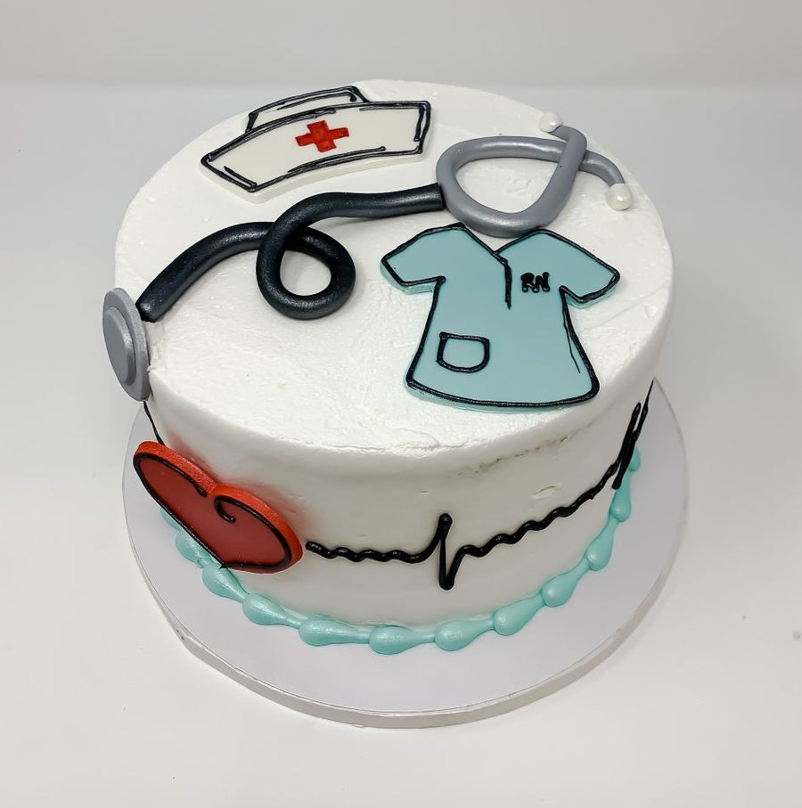 Nurse themed cake | Themed cakes, Anniversary cake designs, Cake design