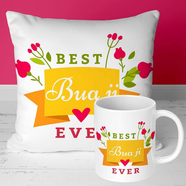 Buy NH10 DESIGNS Happy Birthday Dearest Bua Ji Printed White Text Quote  Family Name Printed Mug?For Bua Ji Written Mug Birthday Gift For Bua Ji Anniversary  Gift Women's Day Gift For Bua