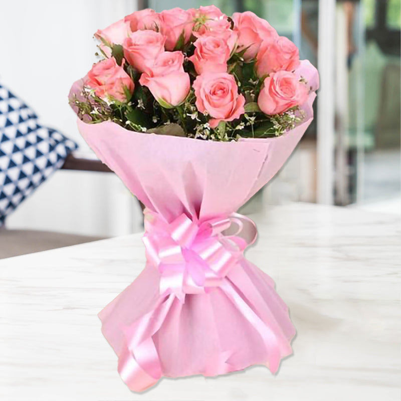 Pink Serenity - 12 Pink Roses– Bloomsvilla