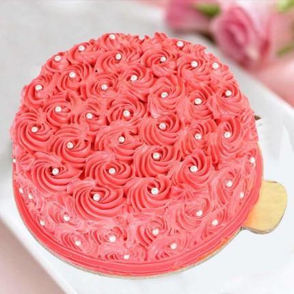 Red Velvet Rose Cake - Valentine Day Special Cake