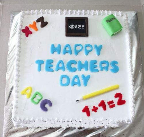 Tasty Teachers Day Cake - Bloomsvilla