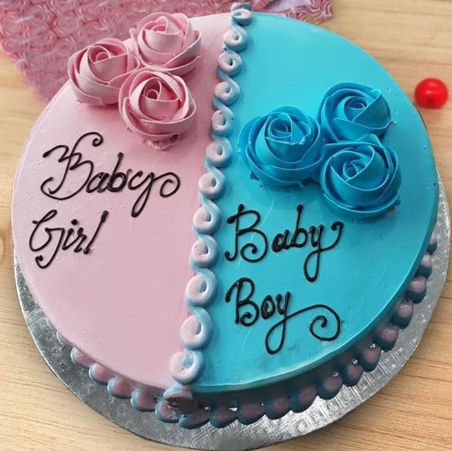 Baby Boy Or Baby Girl Cream Cake– Bloomsvilla